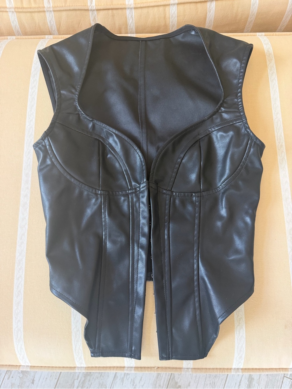 Faux Leather Black top